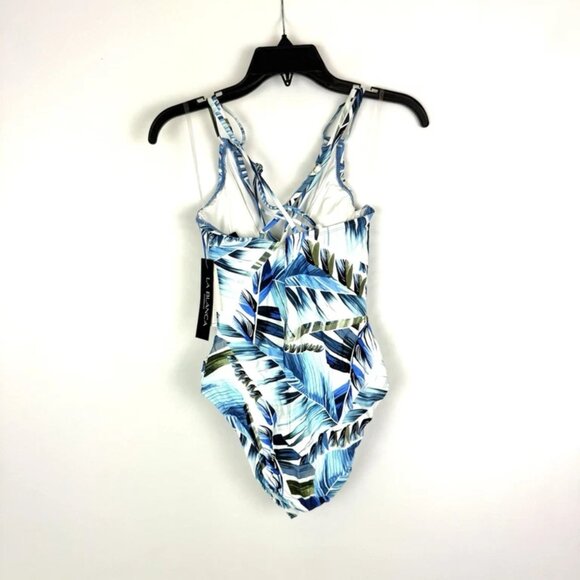 La Blanca Women’s White Floral One Piece Swimsuit Size 8 - Picture 2 of 3